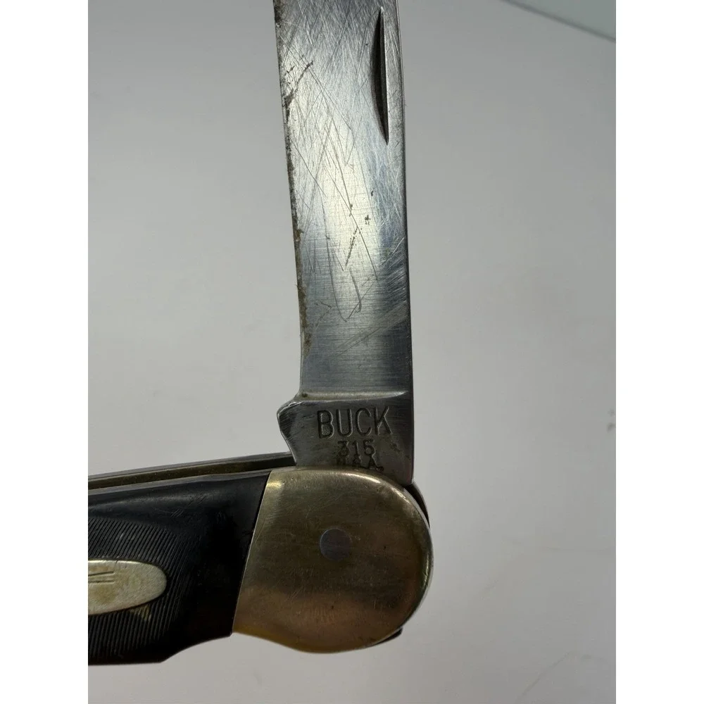 Buck 315 Yachtsman Marlin Spike Knife With Leather Sheath Vintage As Is